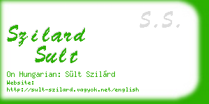 szilard sult business card